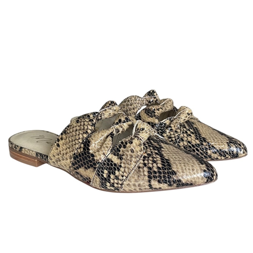 Matisse Flats Womens 6 Brown Snake Sandals Shoes Flat Mules Leather On Course